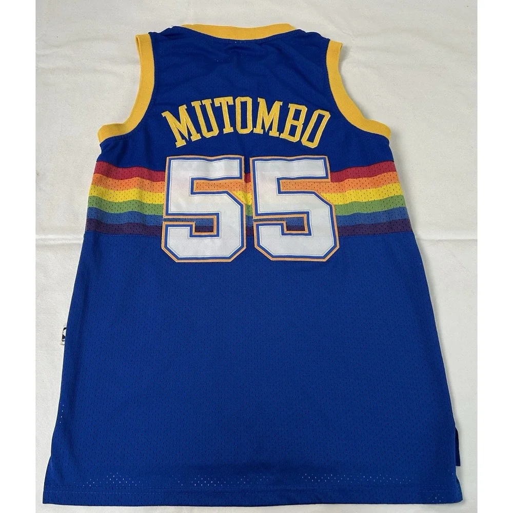 Vintage Adidas Hardwood Classics NBA Denver Nuggets Mutombo #55 Jersey M